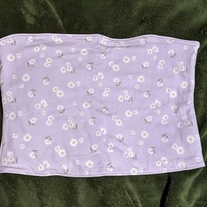 Daisy & Lavender Purple Tube Top/ Bandeau